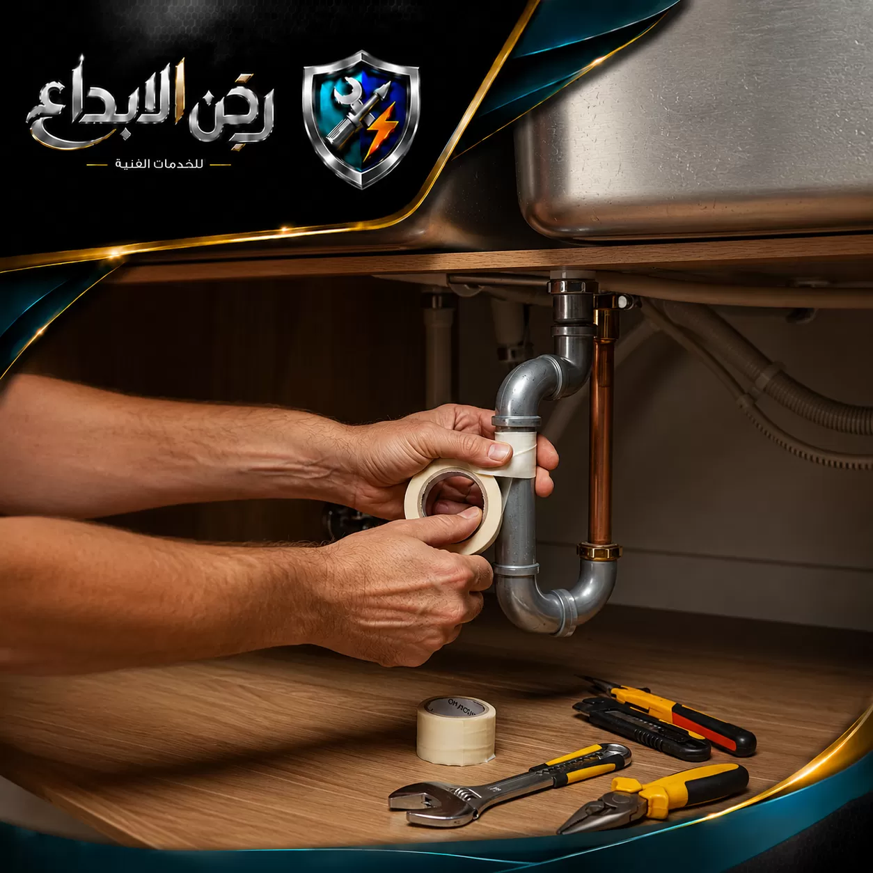 استخدام أحدث أدوات تصليح صنابير ومواسير المياه لضمان عملها بكفاءة تامة.