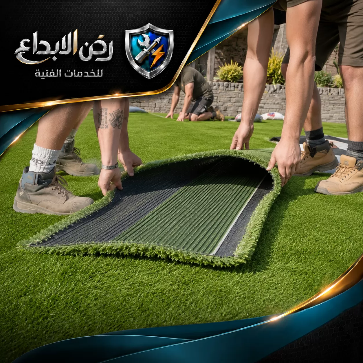 تركيب نجيل طبيعي في رأس الخيمة 0553689103 شركة ركن الابداع