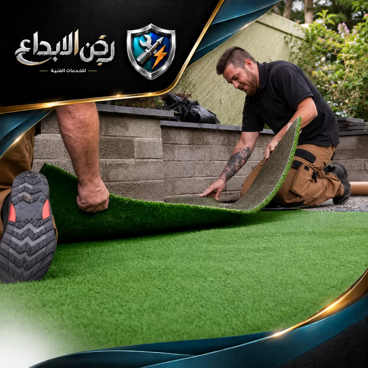 تركيب عشب طبيعي في راس الخيمة 0553689103 شركة ركن الابداع